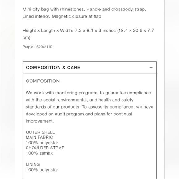 NWT! Zara Sparkly Mini City Bag - Picture 9 of 9